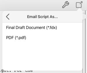 Final Draft Mobile Email Script As